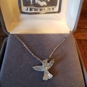 Colorado Silver Jewelry Hummingbird Necklace
